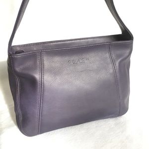 Vintage Purple Leather Coach Bag!
